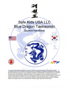 Blue Dragon Taekwondo Student Handbook front